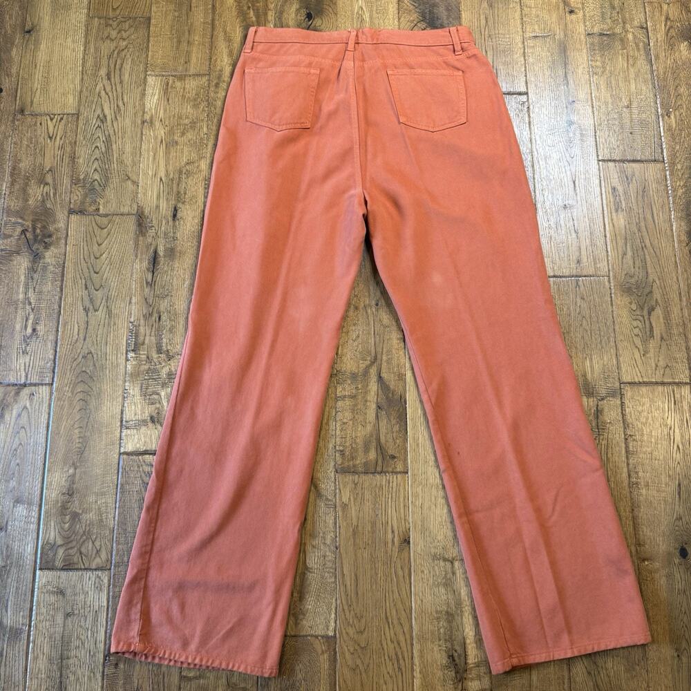 Karen Kane Lifestyle Women’s Rust Orange Denim Lyocell High Rise Pants Size 16 - Picture 6 of 8